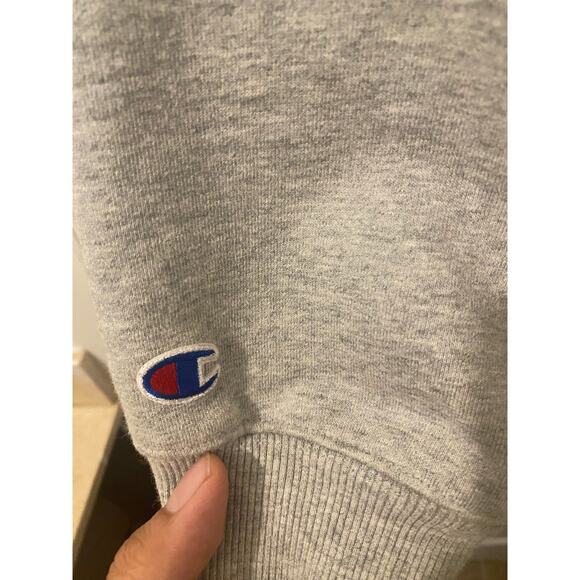 Supreme x Champion Heather Grey Pullover Hoodie Size Large - Picture 5 of 9